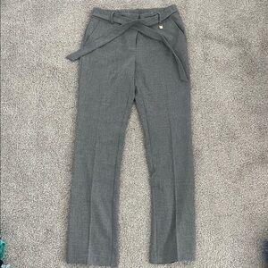 Anne Klein Gray Textured Trousers